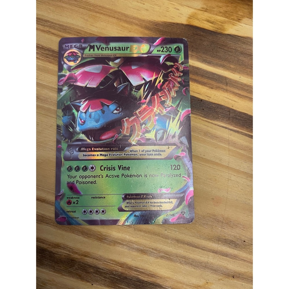 Pokemon M Venusaur EX 2/146 XY Base Set Ultra Rare Holo Mega Evolution Card